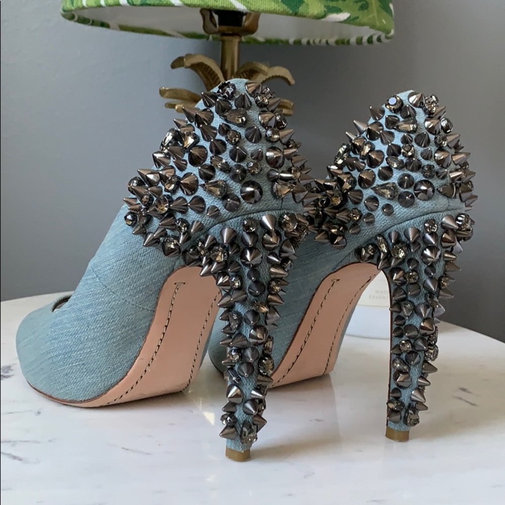 Sam Edelman Lorissa Denim Peeptoe Pumps, 8.5